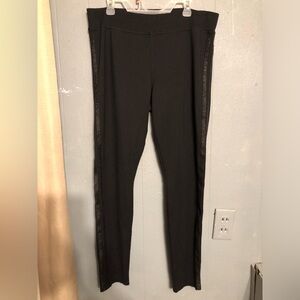 HUR side shimmer stripe leggings size L